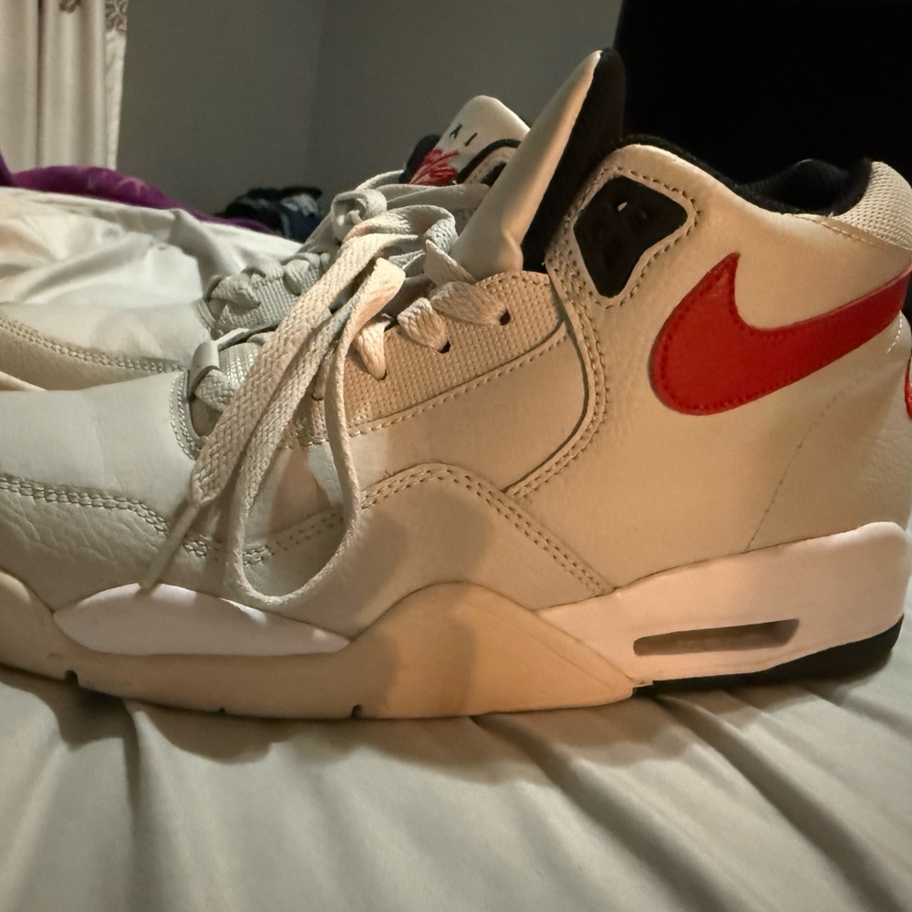 Nike Air Flight White And Black Sneakers-Used - image 2
